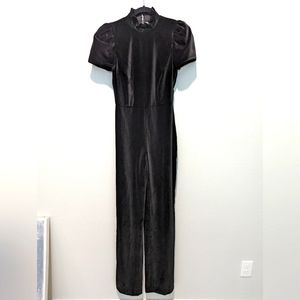 Alice + Olivia Jorah Puff-Sleeve Wide-Leg Jumpsuit